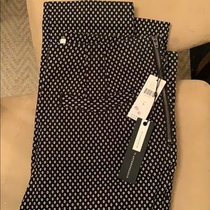 Black pants with oval pattern (Anthropologie)